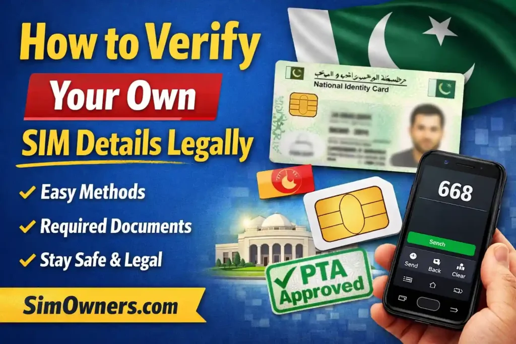 How to Verify Your Own SIM Details Legally in Pakistan