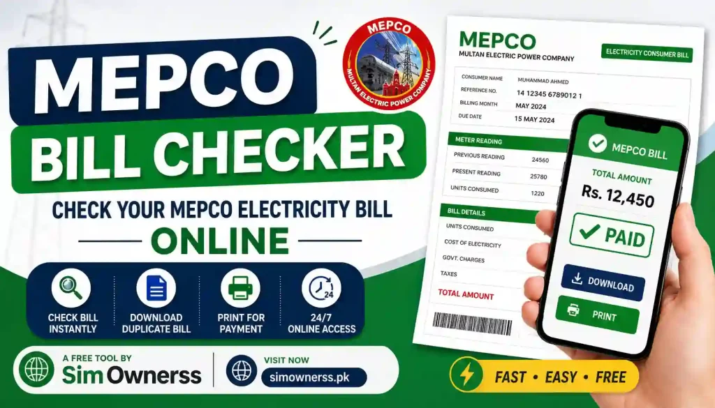 MEPCO Bill Checker